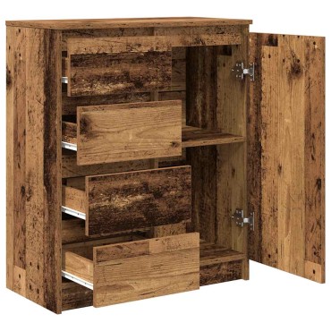 vidaXL Συρταριέρα με Συρτάρια Παλαιό ξύλο 71x35x84cm από Επεξ. Ξύλο 1 τεμ.