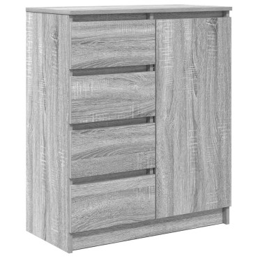 vidaXL Συρταριέρα με Συρτάρια Γκρι Sonoma 71x35x84cm από Επεξ. Ξύλο 1 τεμ.