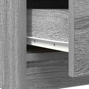 vidaXL Συρταριέρα με Συρτάρια Γκρι Sonoma 71x35x84cm από Επεξ. Ξύλο 1 τεμ.