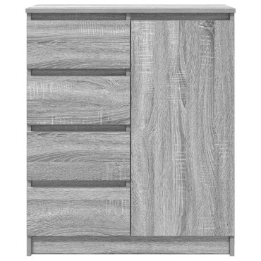 vidaXL Συρταριέρα με Συρτάρια Γκρι Sonoma 71x35x84cm από Επεξ. Ξύλο 1 τεμ.