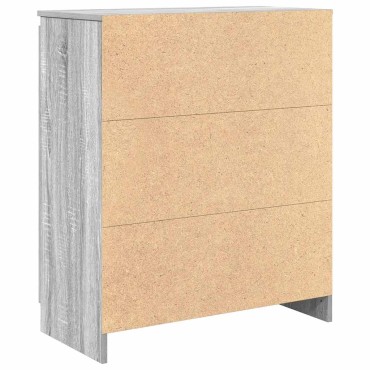 vidaXL Συρταριέρα με Συρτάρια Γκρι Sonoma 71x35x84cm από Επεξ. Ξύλο 1 τεμ.