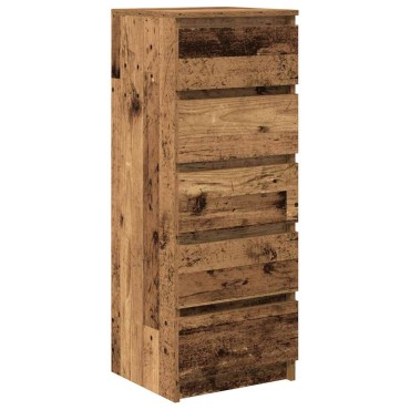 vidaXL Συρταριέρα με Συρτάρια Παλαιό ξύλο 37,5x35x99cm από Επεξ. Ξύλο 1 τεμ.