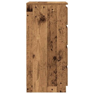vidaXL Συρταριέρα με Συρτάρια Παλαιό ξύλο 37,5x35x99cm από Επεξ. Ξύλο 1 τεμ.