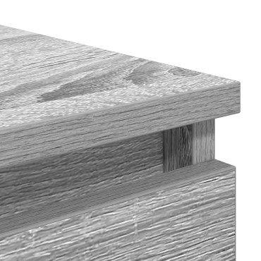 vidaXL Συρταριέρα με Συρτάρια Γκρι Sonoma 37,5x35x99cm από Επεξ. Ξύλο 1 τεμ.