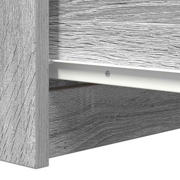 vidaXL Συρταριέρα με Συρτάρια Γκρι Sonoma 37,5x35x99cm από Επεξ. Ξύλο 1 τεμ.