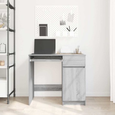 vidaXL Γραφείο Γκρι Sonoma 86x49x76cm από Επεξεργασμένο Ξύλο 1 τεμ.
