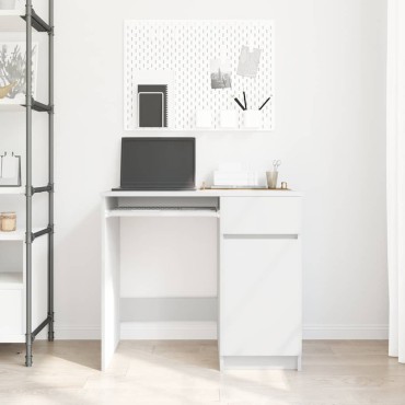 vidaXL Γραφείο Λευκό 86x49x76cm από Επεξεργασμένο Ξύλο 1 τεμ.