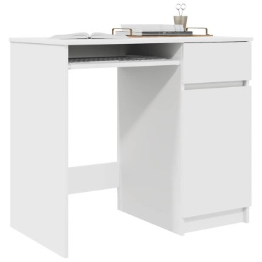 vidaXL Γραφείο Λευκό 86x49x76cm από Επεξεργασμένο Ξύλο 1 τεμ.