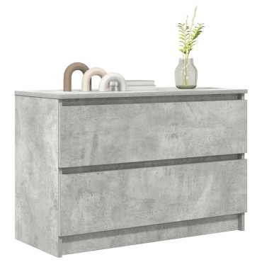 vidaXL Έπιπλο Τηλεόρασης Γκρι Σκυρ. 80x35x54cm Επεξ. Ξύλο