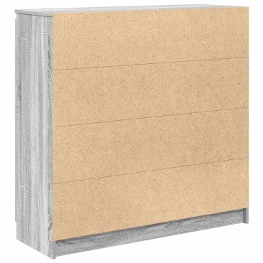vidaXL Συρταριέρα με Συρτάρια Γκρι Sonoma 100,5x35x98,5cm Επεξ. Ξύλο 1 τεμ.