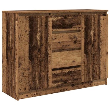 vidaXL Συρταριέρα με Συρτάρια Παλαιό ξύλο 100,5x35x76cm Επεξ. Ξύλο 1 τεμ.