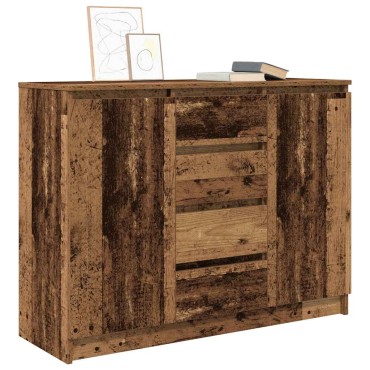 vidaXL Συρταριέρα με Συρτάρια Παλαιό ξύλο 100,5x35x76cm Επεξ. Ξύλο 1 τεμ.