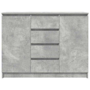 vidaXL Συρταριέρα με Συρτάρια Γκρι Σκυρ. 100,5x35x76cm Επεξ. Ξύλο 1 τεμ.