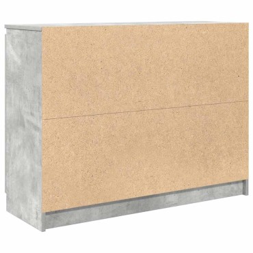 vidaXL Συρταριέρα με Συρτάρια Γκρι Σκυρ. 100,5x35x76cm Επεξ. Ξύλο 1 τεμ.