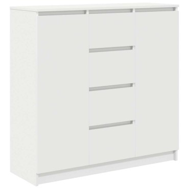 vidaXL Συρταριέρα με Συρτάρια Λευκή 100,5x35x98,5cm από Επεξ. Ξύλο 1 τεμ.