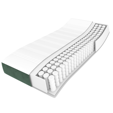 vidaXL Κρεβάτι Boxspring με Στρώμα Σκούρο Πράσινο 180x200εκ. Βελούδινο