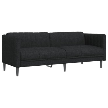 vidaXL Καναπέδες Σετ 3 τεμ. Μαύροι Υφασμάτινοι 69x76,5x74,5cm  Διθέσιος Τριθέσιος