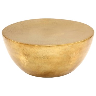 vidaXL Τραπεζάκι Σαλονιού Hammered Μπρούτζινο 70x30cm από Αλουμίνιο 1 τεμ.