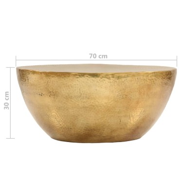 vidaXL Τραπεζάκι Σαλονιού Hammered Μπρούτζινο 70x30cm από Αλουμίνιο 1 τεμ.