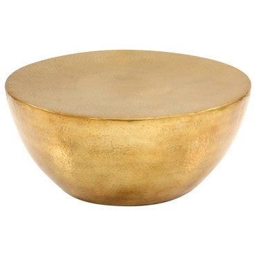 vidaXL Τραπεζάκι Σαλονιού Hammered Μπρούτζινο 70x30cm από Αλουμίνιο 1 τεμ.