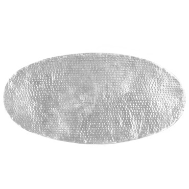 vidaXL Τραπεζάκι Σαλονιού Hammered Ασημί 100x50x28cm από Αλουμίνιο 1 τεμ.