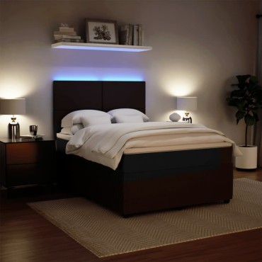 vidaXL Κρεβάτι Boxspring με Στρώμα Μαύρο 140x200cm Βελούδινο 1 τεμ. - Διπλό