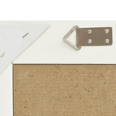 vidaXL Καθρέφτης Τοίχου με Μπαρόκ Στιλ Λευκός 50 x 40 εκ.