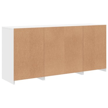 vidaXL Μπουφές με Φώτα LED Λευκός 142,5x37x67cm 1 τεμ.