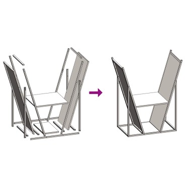 vidaXL Ράφι Καυσόξυλων 69,5x35x81 εκ. Χάλυβας ψυχρής έλασης