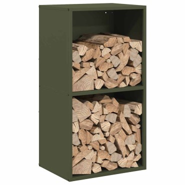 vidaXL Ράφι Καυσόξυλων 40x30x75 εκ. Χάλυβας ψυχρής έλασης