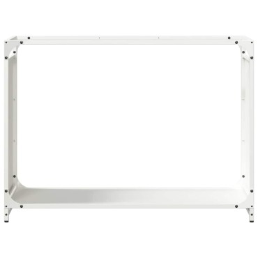 vidaXL Ράφι Καυσόξυλων Λευκό 90x28x65 εκ. Χάλυβας ψυχρής έλασης