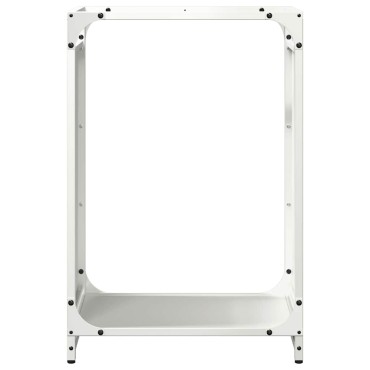 vidaXL Ράφι Καυσόξυλων Μαύρο 44x28x65 εκ. Χάλυβας ψυχρής έλασης