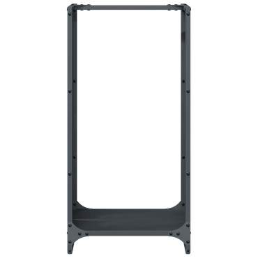 vidaXL Ράφι Καυσόξυλων Ανθρακί 40x30x80 εκ. Χάλυβας ψυχρής έλασης