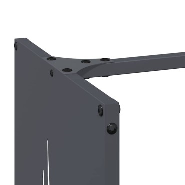 vidaXL Ράφι Καυσόξυλων Ανθρακί 40x30x80 εκ. Χάλυβας ψυχρής έλασης