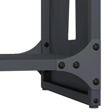 vidaXL Ράφι Καυσόξυλων Ανθρακί 40x30x80 εκ. Χάλυβας ψυχρής έλασης