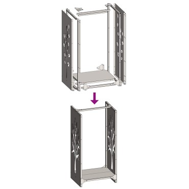 vidaXL Ράφι Καυσόξυλων Ανθρακί 40x30x80 εκ. Χάλυβας ψυχρής έλασης