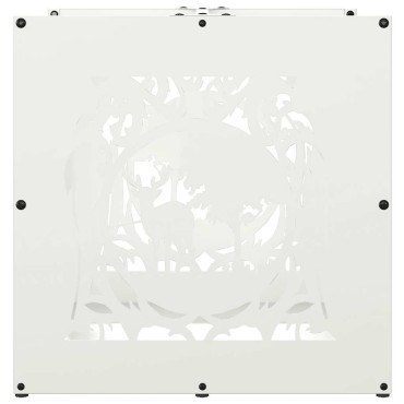 vidaXL Ράφι Καυσόξυλων Λευκό 40x40x40 εκ. Χάλυβας ψυχρής έλασης
