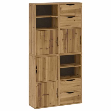 vidaXL Πλαϊνά ντουλάπια 4 τεμ. ODDA 40x24x79cm από Μασίφ Ξύλο Πεύκου