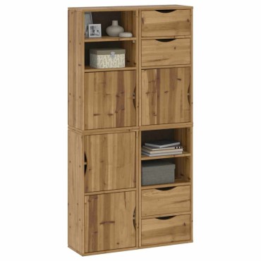 vidaXL Πλαϊνά ντουλάπια 4 τεμ. ODDA 40x24x79cm από Μασίφ Ξύλο Πεύκου