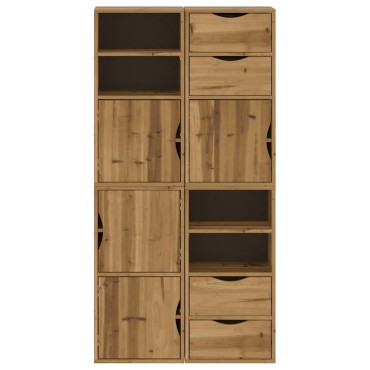 vidaXL Πλαϊνά ντουλάπια 4 τεμ. ODDA 40x24x79cm από Μασίφ Ξύλο Πεύκου
