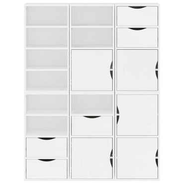 vidaXL Πλαϊνά ντουλάπια 6 τεμ. ODDA 40x24x79cm από Μασίφ Ξύλο Πεύκου