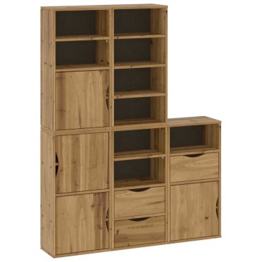 vidaXL Πλαϊνά ντουλάπια 5 τεμ. ODDA 40x24x79cm από Μασίφ Ξύλο Πεύκου