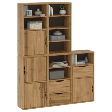 vidaXL Πλαϊνά ντουλάπια 5 τεμ. ODDA 40x24x79cm από Μασίφ Ξύλο Πεύκου