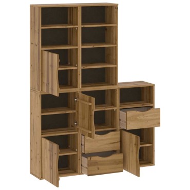 vidaXL Πλαϊνά ντουλάπια 5 τεμ. ODDA 40x24x79cm από Μασίφ Ξύλο Πεύκου