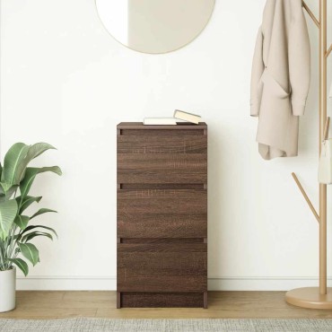 vidaXL Ντουλάπι καφέ δρυς 37,5x35x76cm Κατασκευασμένο ξύλο 1 τεμ.