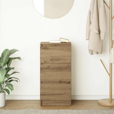 vidaXL Μπουφές Αρτισιανή Δρυς 37,5x35x76cm από Επεξεργασμένο Ξύλο 1 τεμ.