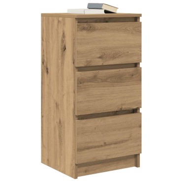 vidaXL Μπουφές Αρτισιανή Δρυς 37,5x35x76cm από Επεξεργασμένο Ξύλο 1 τεμ.