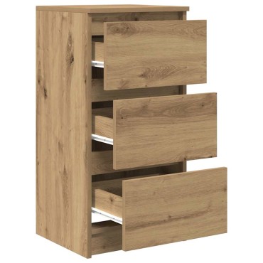 vidaXL Μπουφές Αρτισιανή Δρυς 37,5x35x76cm από Επεξεργασμένο Ξύλο 1 τεμ.