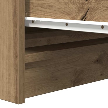 vidaXL Μπουφές Αρτισιανή Δρυς 37,5x35x76cm από Επεξεργασμένο Ξύλο 1 τεμ.