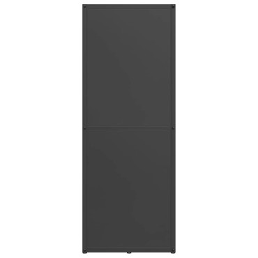 vidaXL Ράφι Καυσόξυλων Μαύρο 40x30x80 εκ. Χάλυβας ψυχρής έλασης